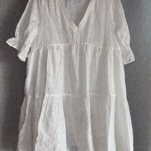 Sundance White Eyelet Blouse